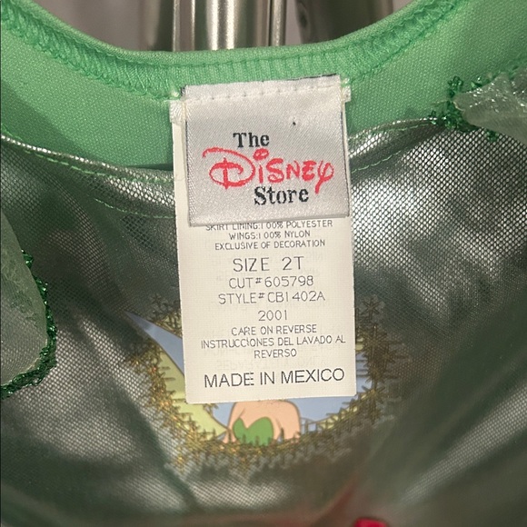 Vintage Disney Tinker Bell Sparkling Green Costume - Picture 2 of 11